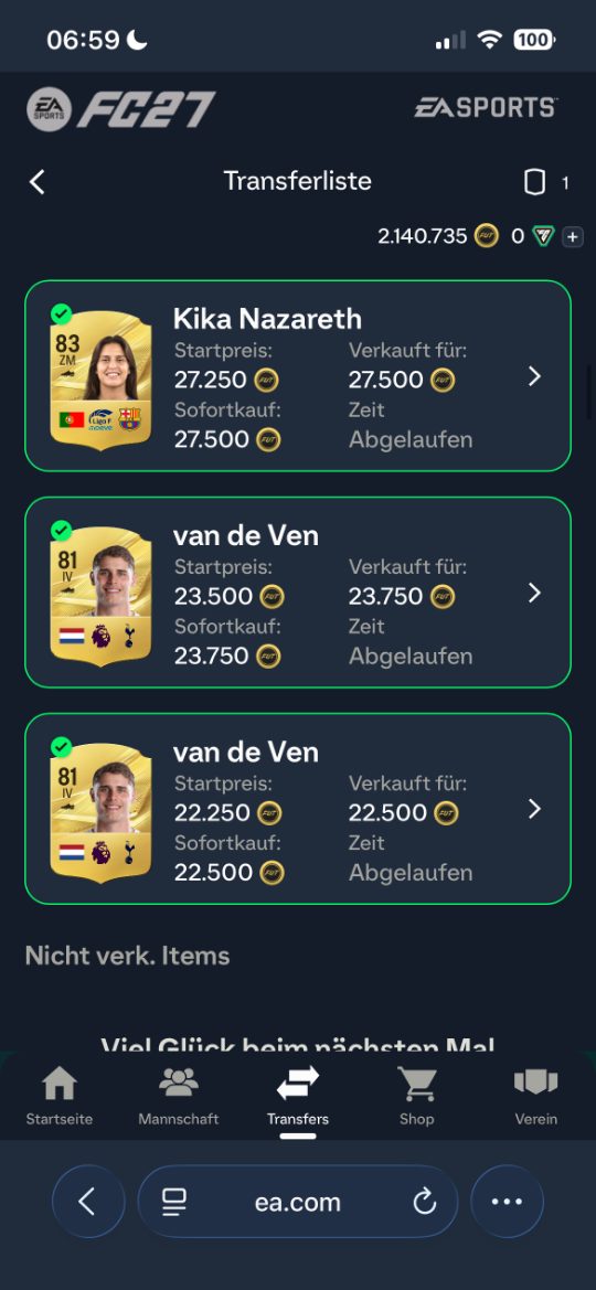 Cashout-Screenshot von rolle2701